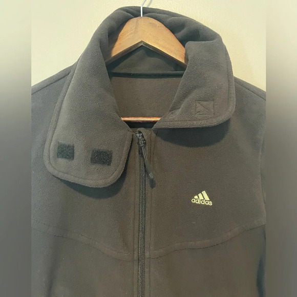 Women’s Adidas fleece zip-up sweater black size XS - Picture 5 of 9